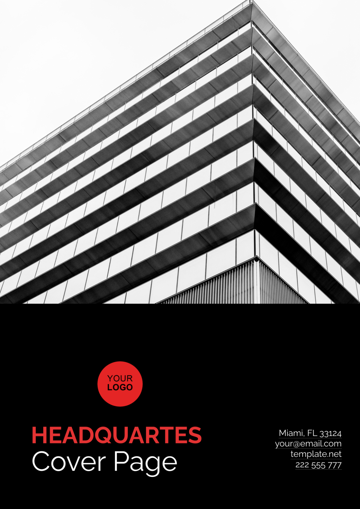 Free Headquarters Cover Page Address Template