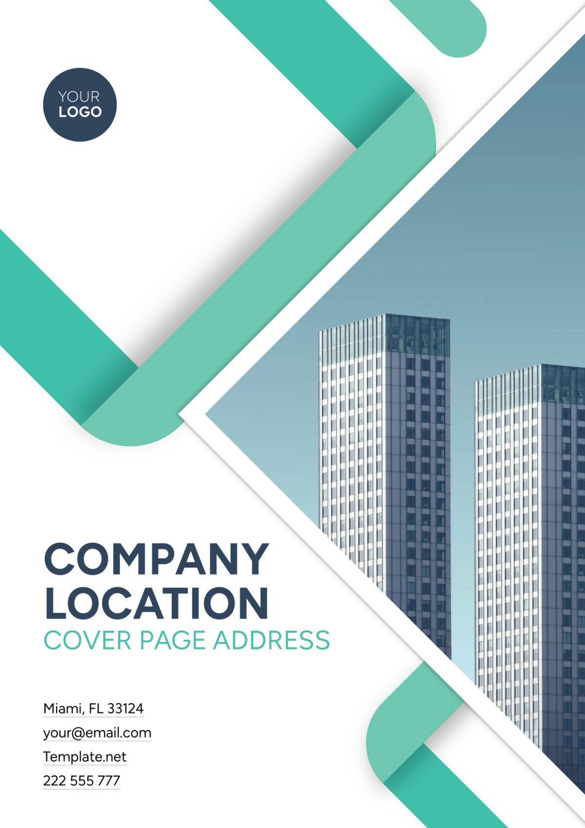 Company Location Cover Page Address Template