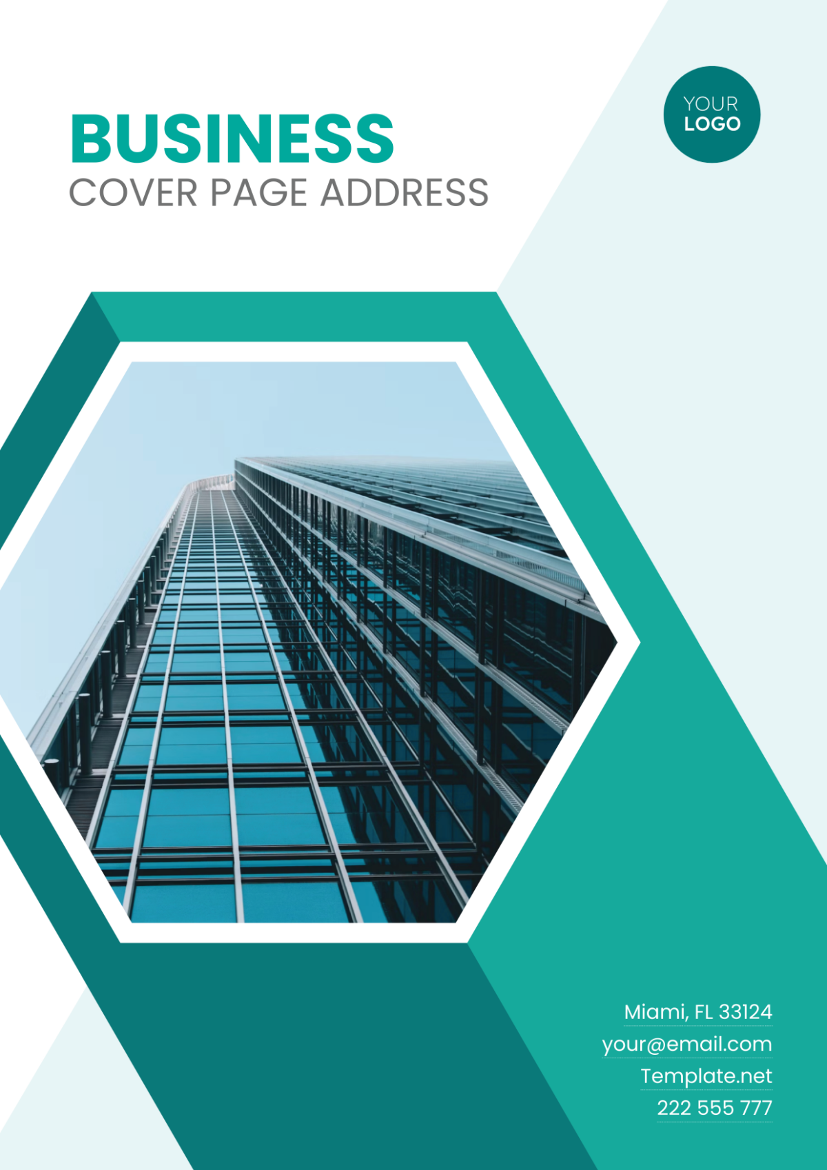 Business Cover Page Address Template