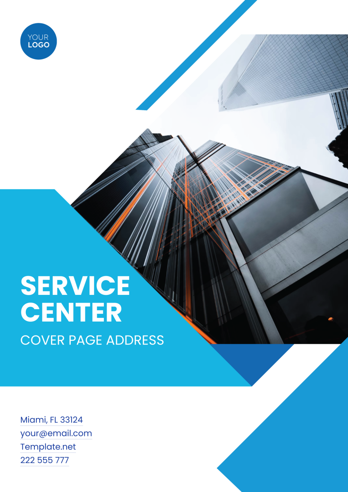Free Service Center Cover Page Address Template