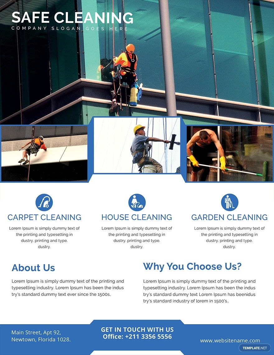 Printable Cleaning Services Flyer Template