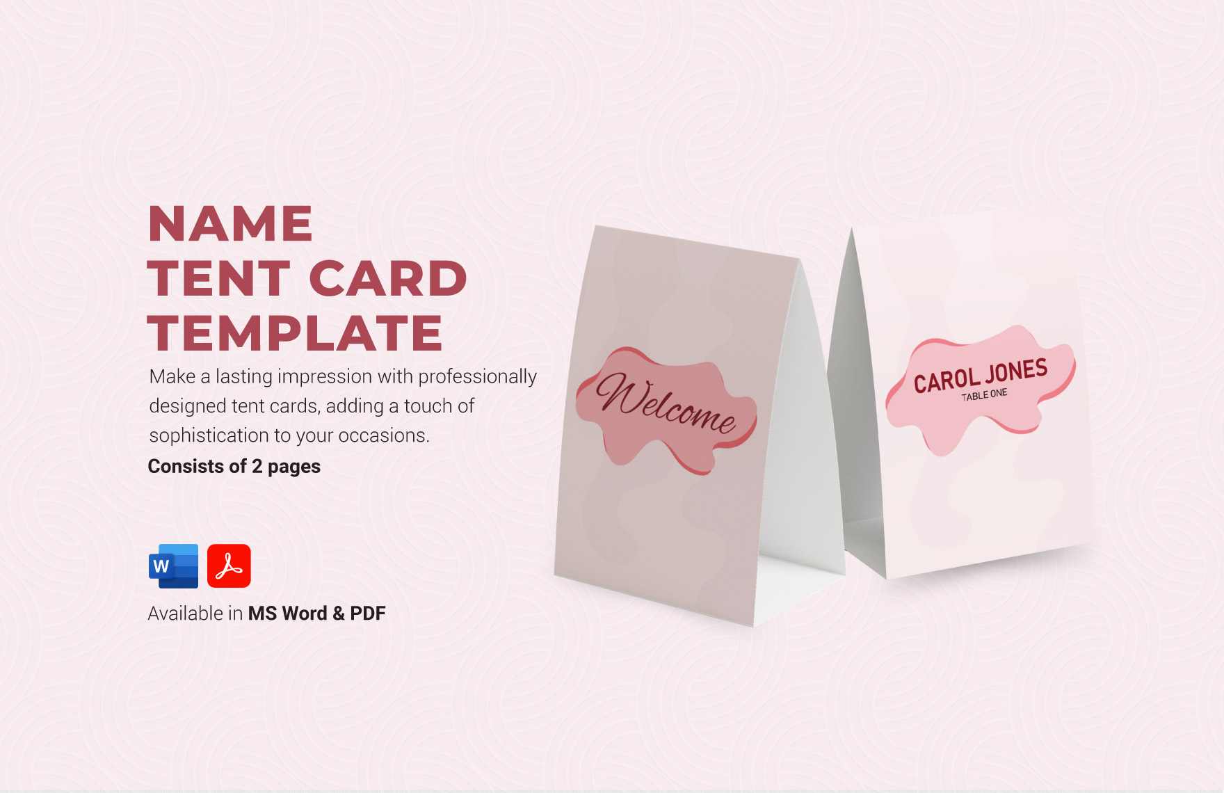 Tent Card Templates in Word FREE Download