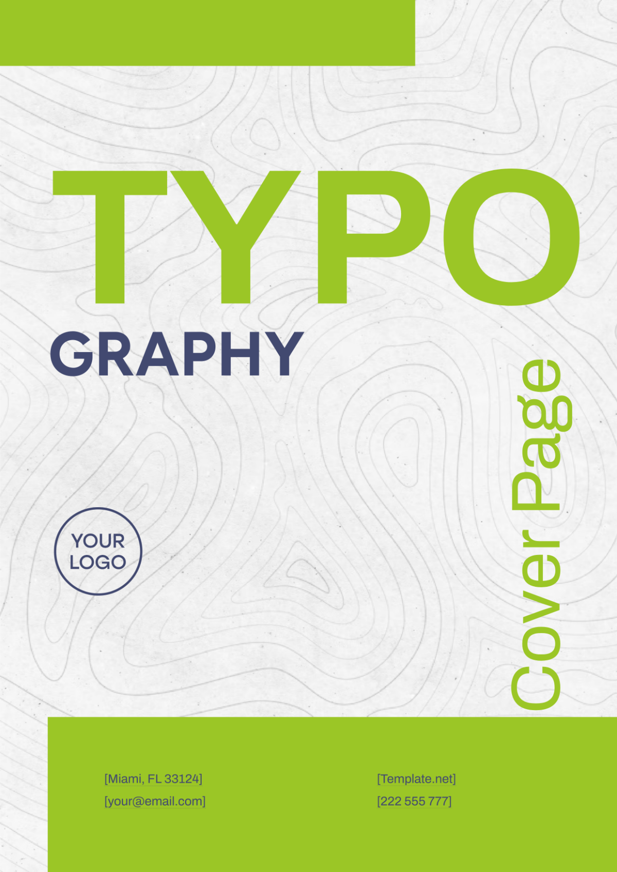 Free Typography Title Cover Page Template