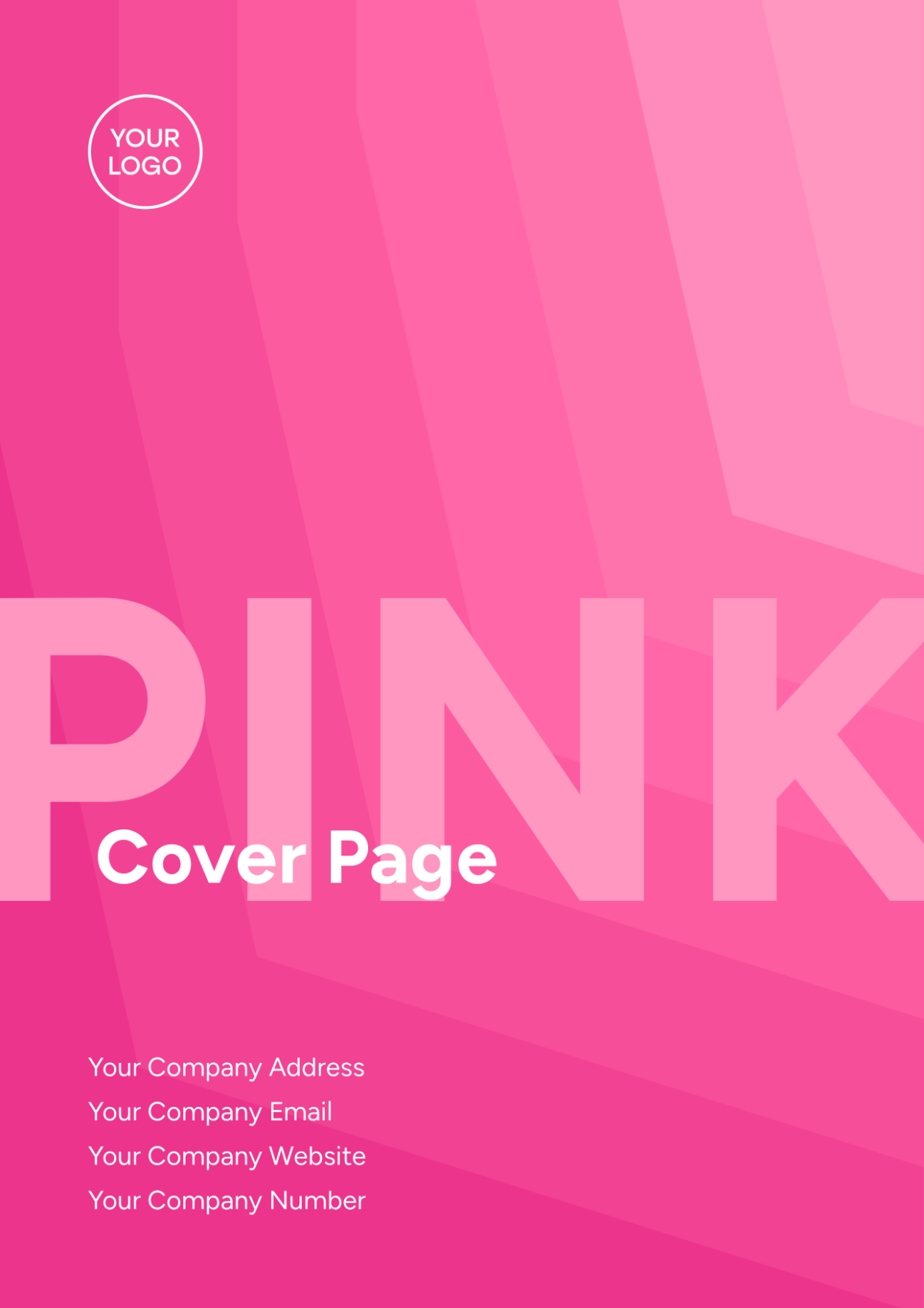 Pink Title Cover Page