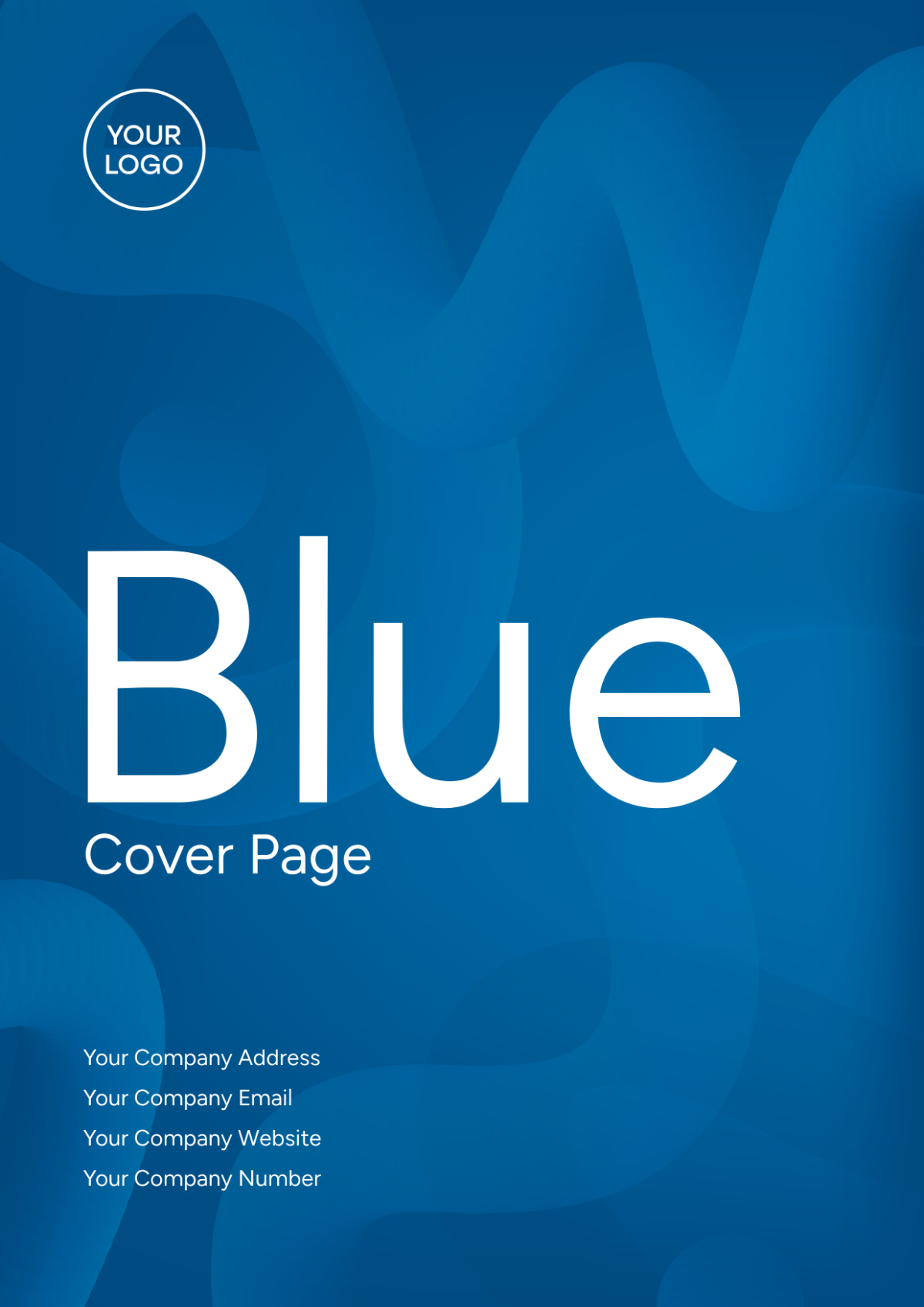 Blue Title Cover Page