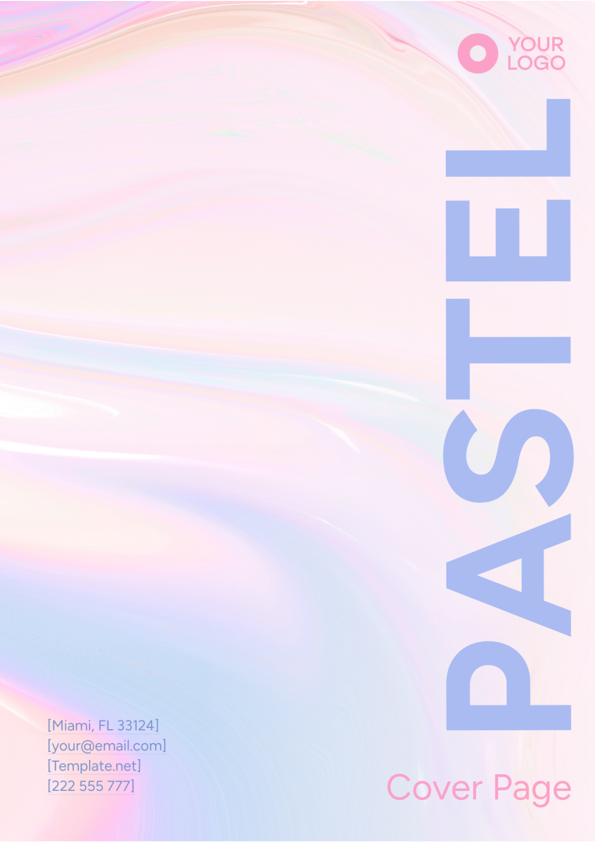 Free Pastel Title Cover Page Template