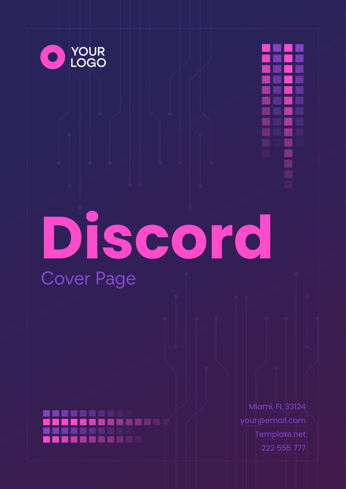 Discord Title Cover Page Template