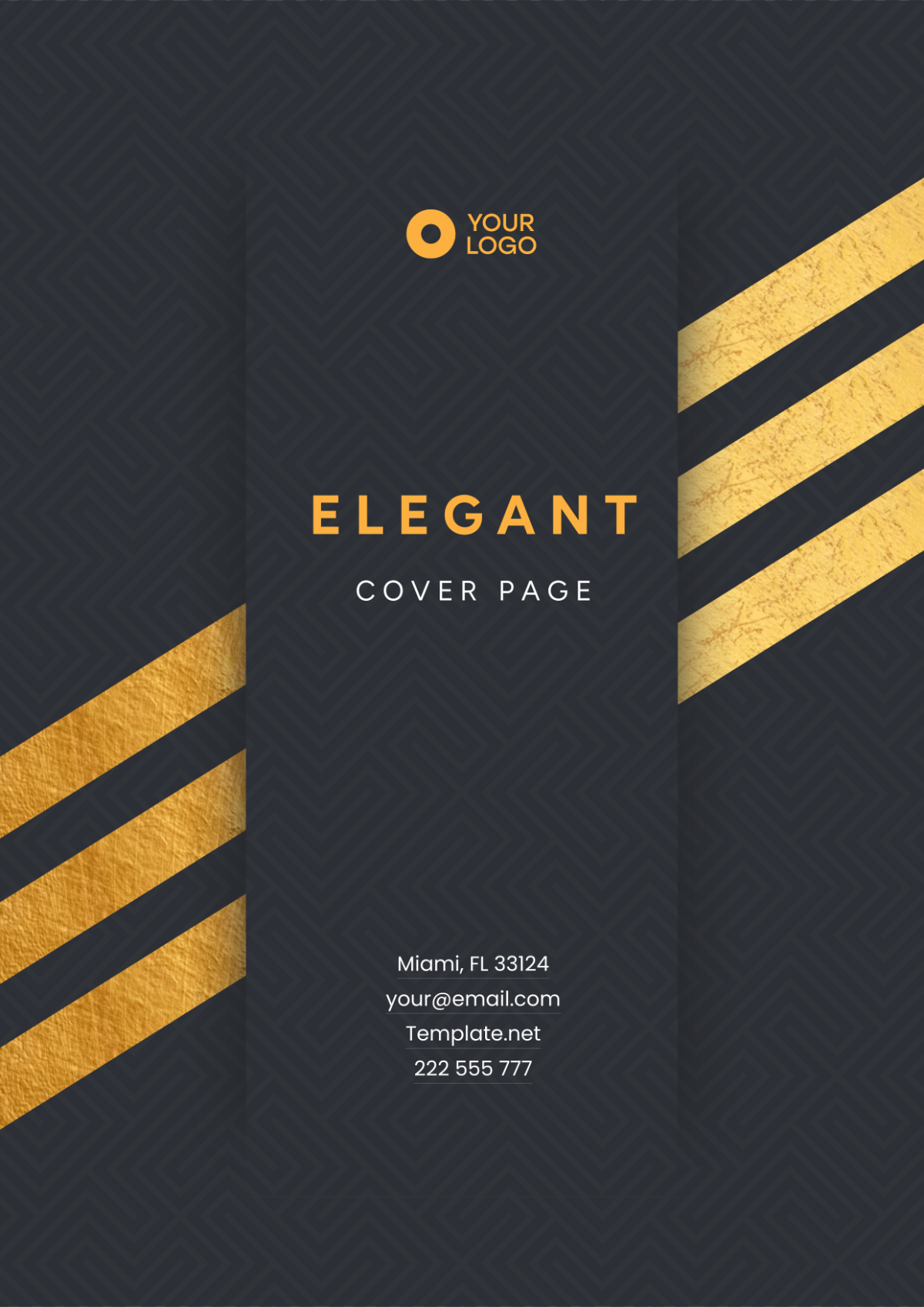 Free Elegant Title Cover Page Template