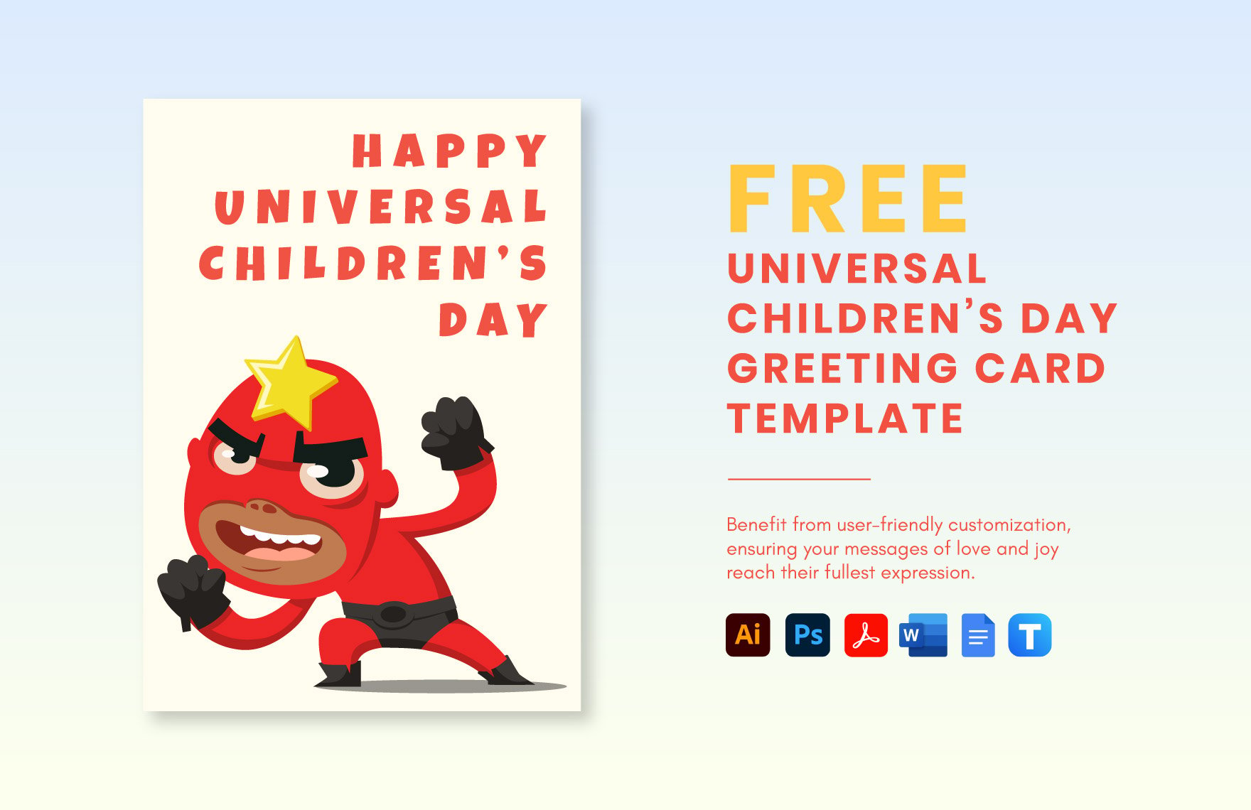 Universal Children’s Day Greeting Card Template