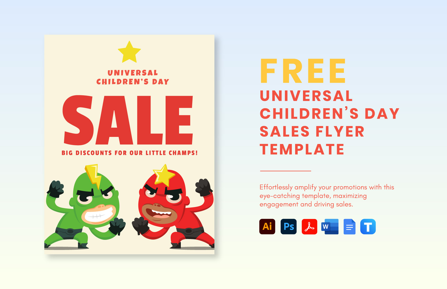 Universal Children’s Day Sales Flyer Template