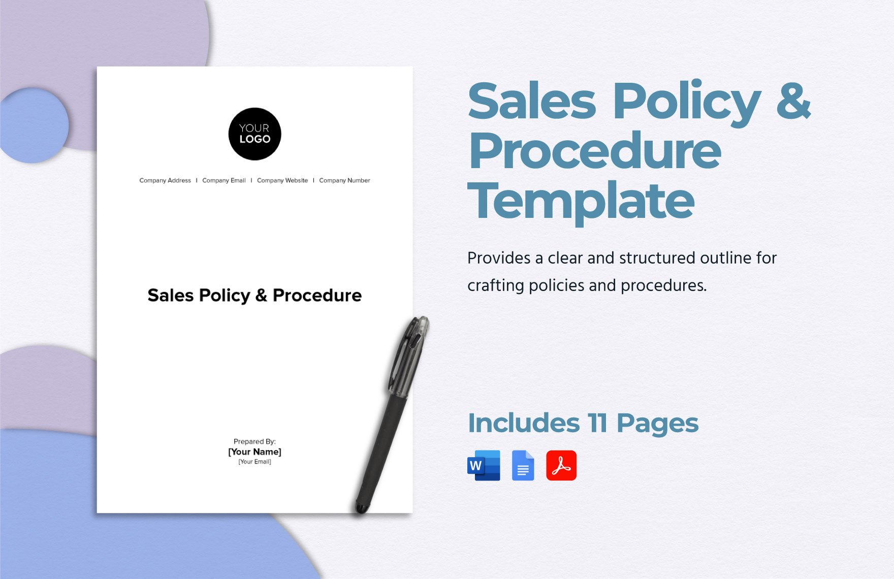 Sales Policy & Procedure Template