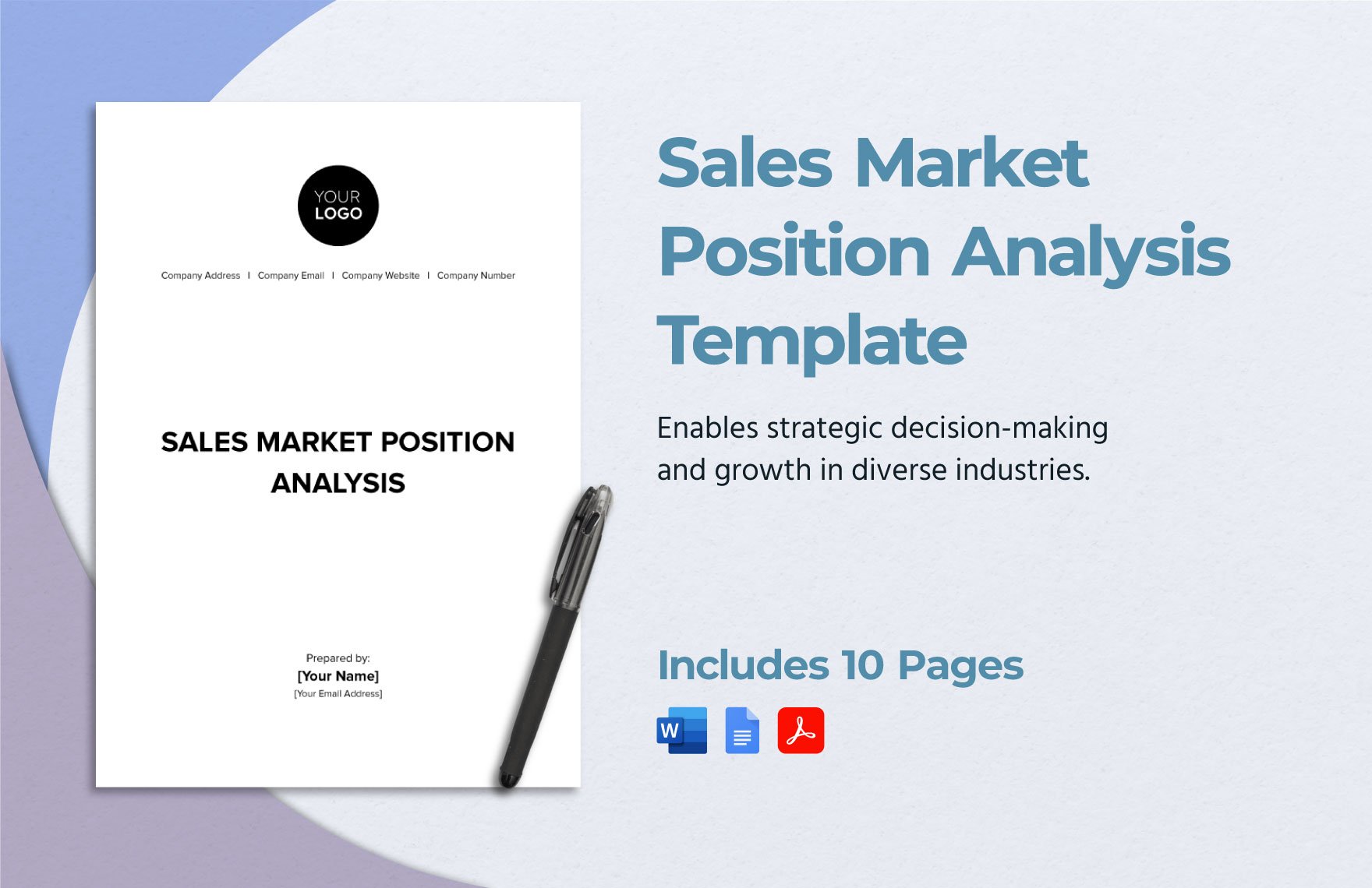 Sales Market Position Analysis Template in Word, Google Docs, PDF