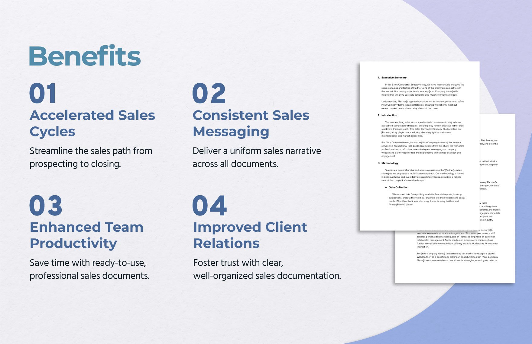 Sales Competitor Strategy Study Template