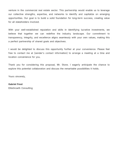 Free Letter of Intent in Commercial Real Estate  Template to Edit Online