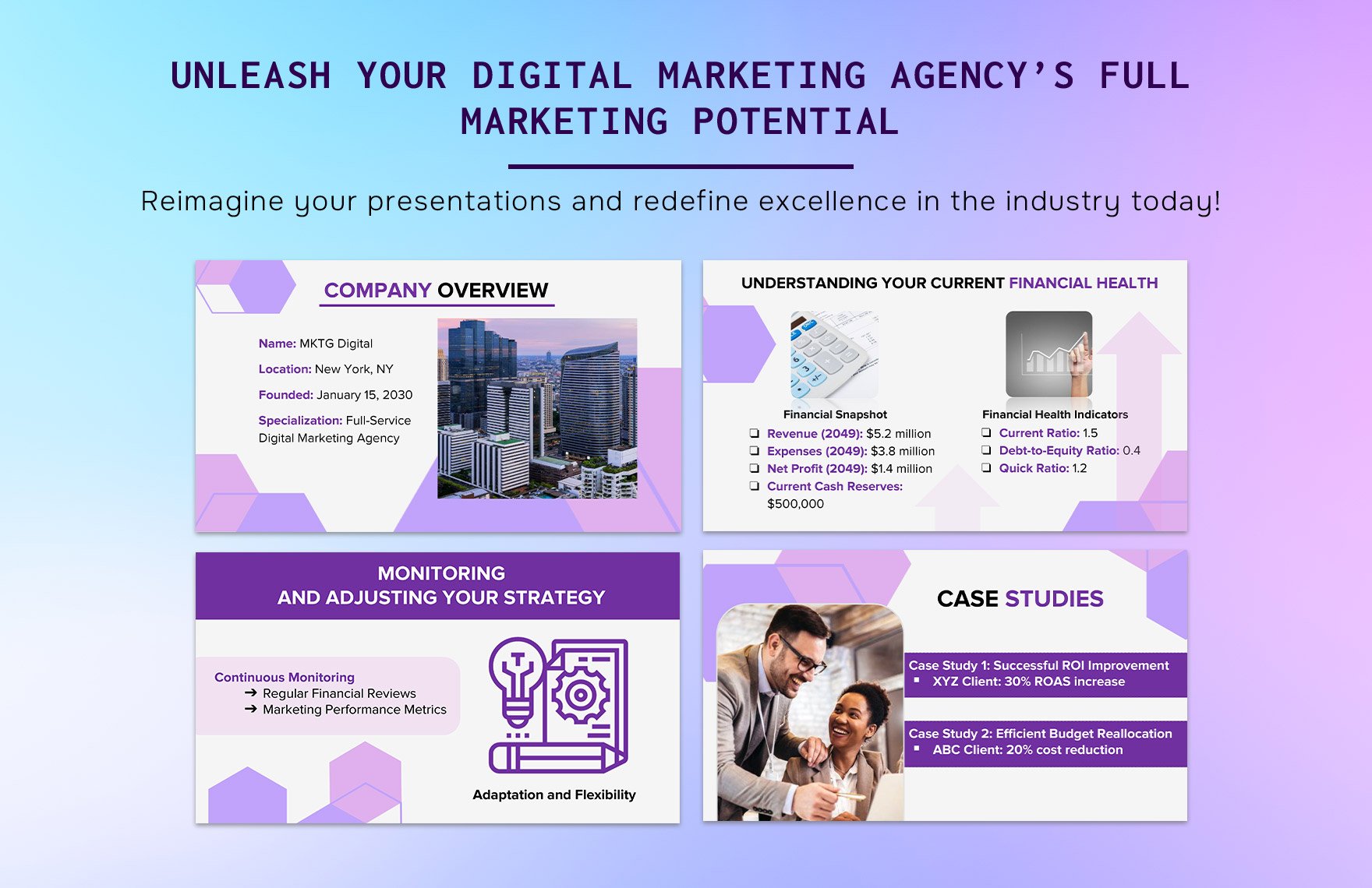 Digital Marketing Agency Financial Strategy Workshop Template