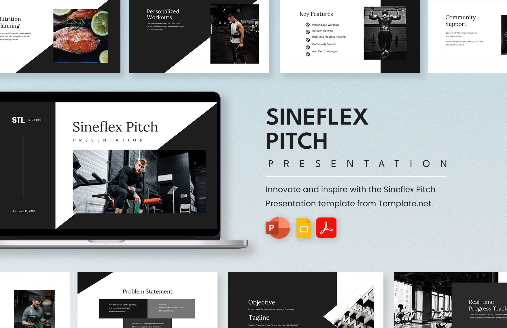 Sineflex Pitch Template in PowerPoint, PDF, Google Slides - Download | Template.net