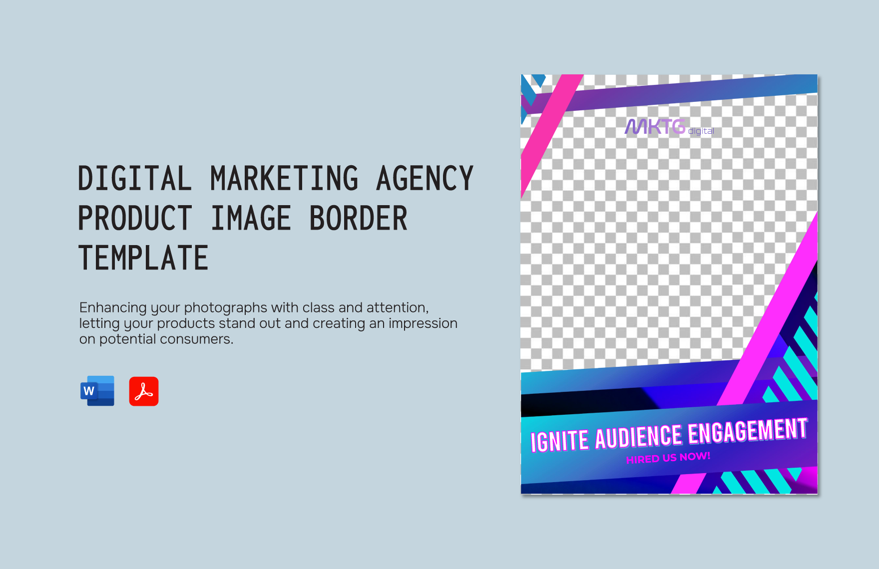 Digital Marketing Agency Product Image Border Template