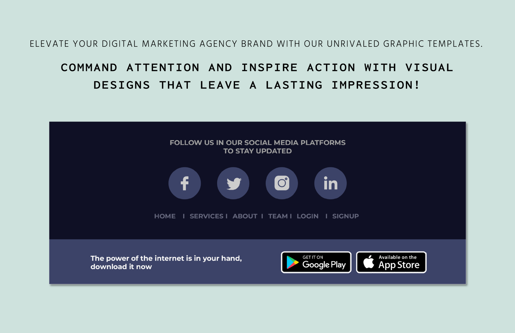 Digital Marketing Agency Website Footer Design Template