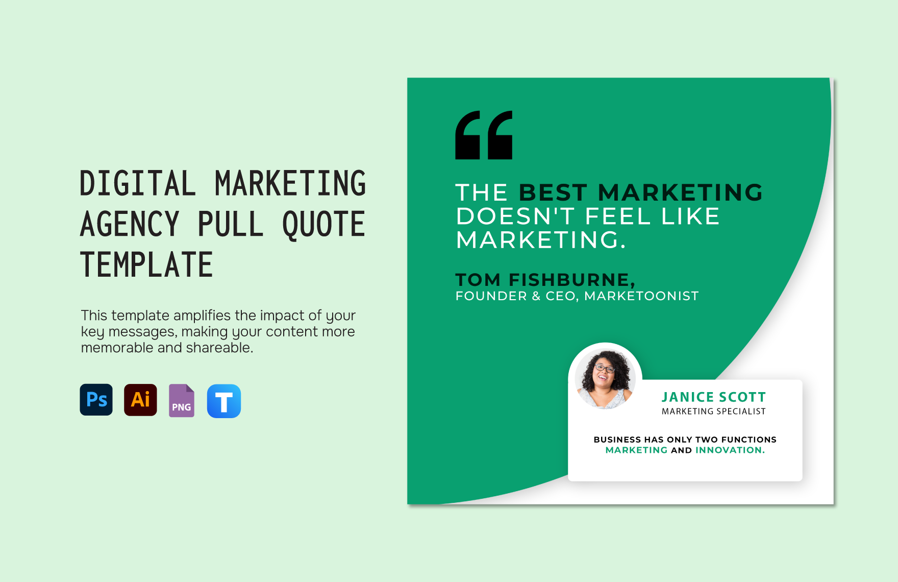 Digital Marketing Agency Pull Quote Template