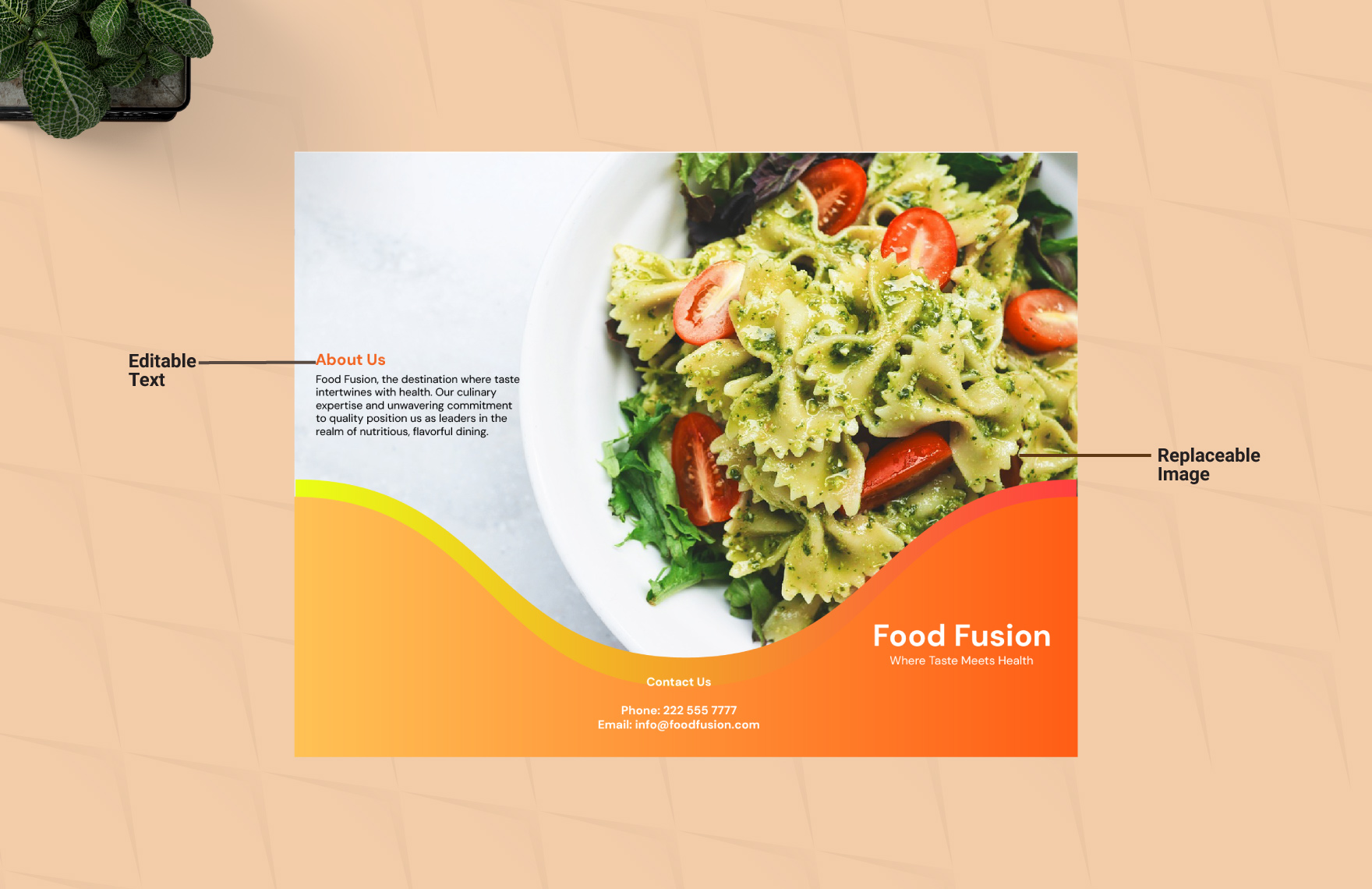 Food Pamphlet Template
