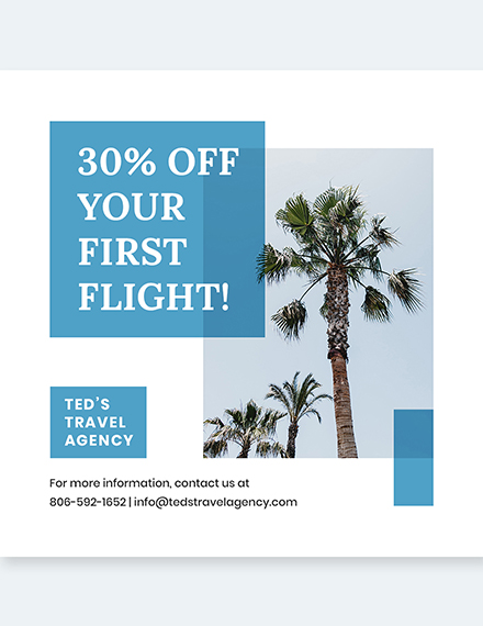 Free Travel Company Instagram Post Template to Edit Online