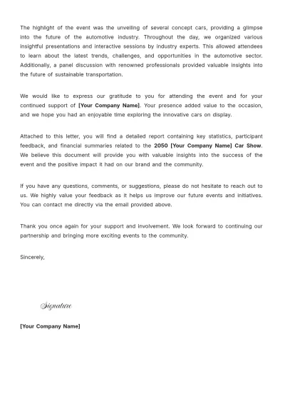 Free Report Letter Template to Edit Online
