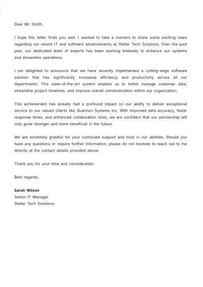 Free IT Company Experience Letter Template to Edit Online