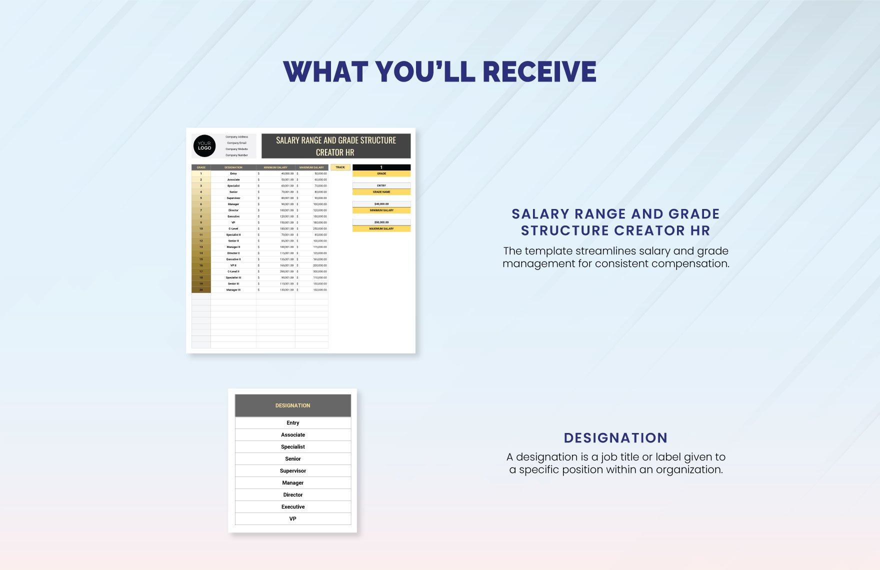Salary Range and Grade Structure Creator HR Template