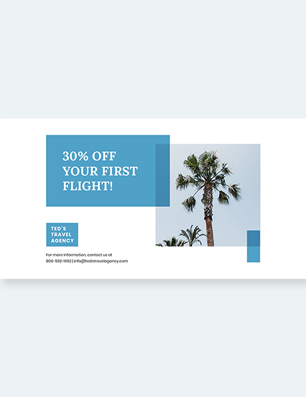 Free Travel Company Linkedin Post Template to Edit Online