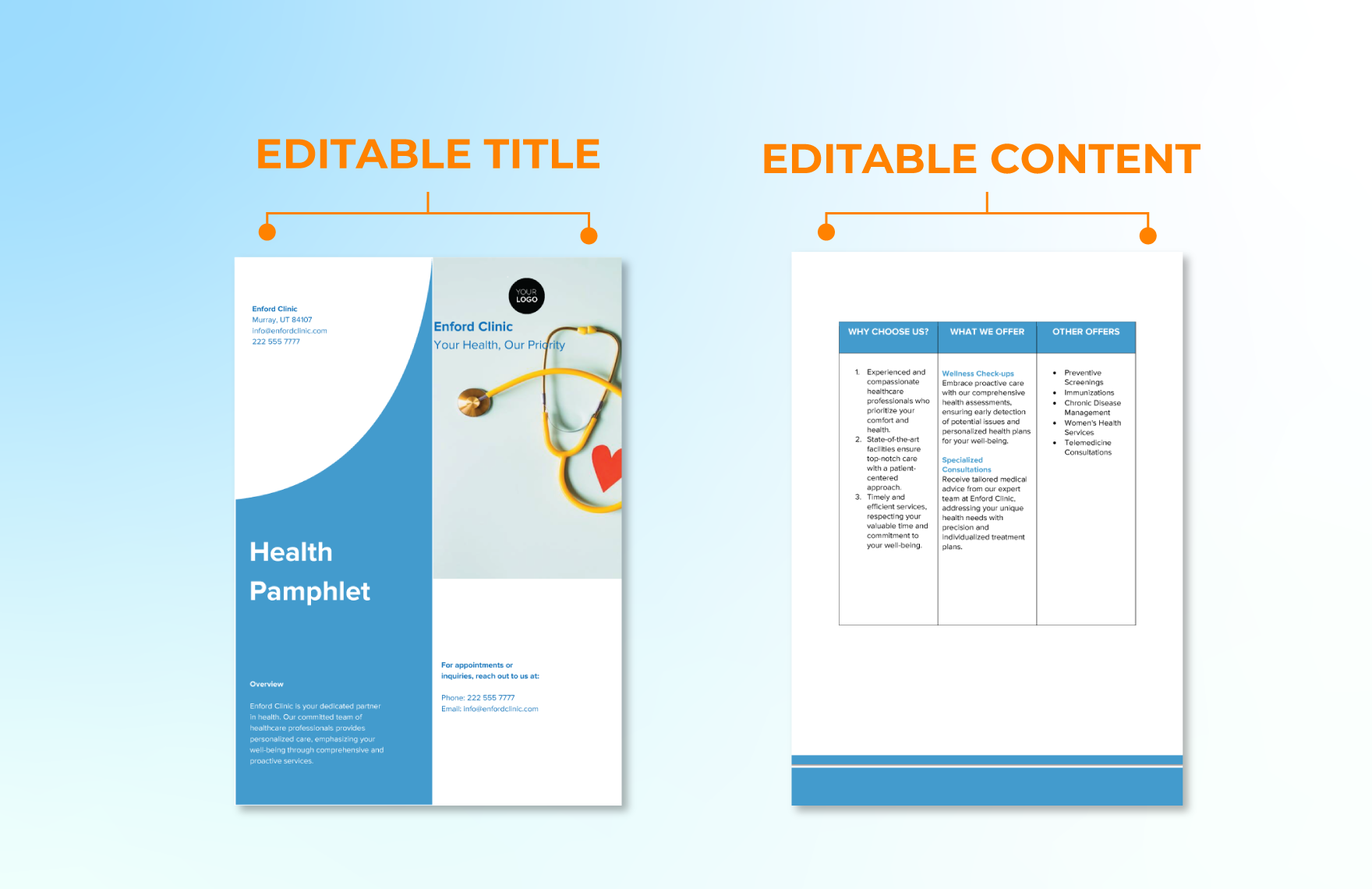 Health Pamphlet Template