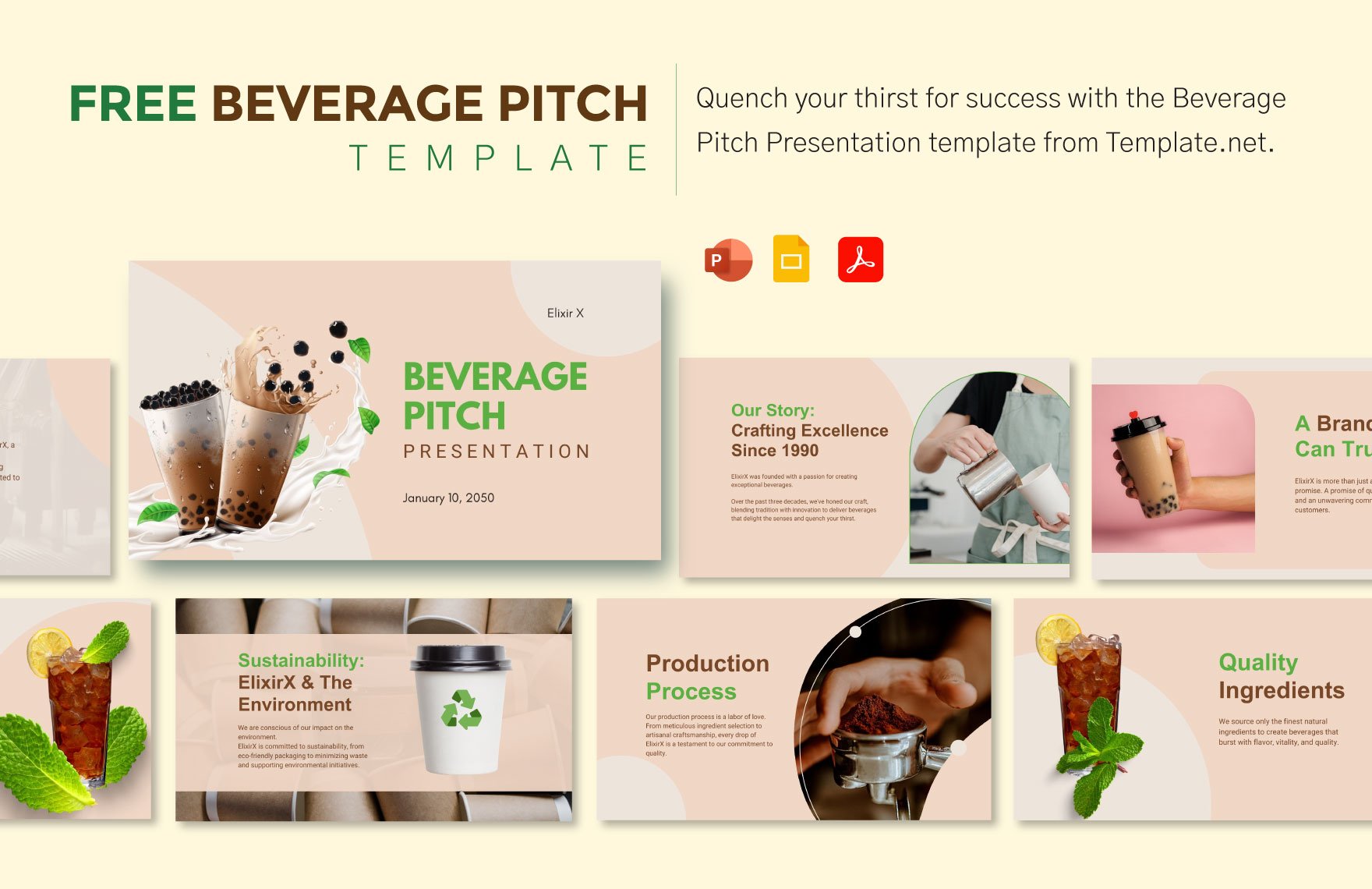Beverage Pitch Template