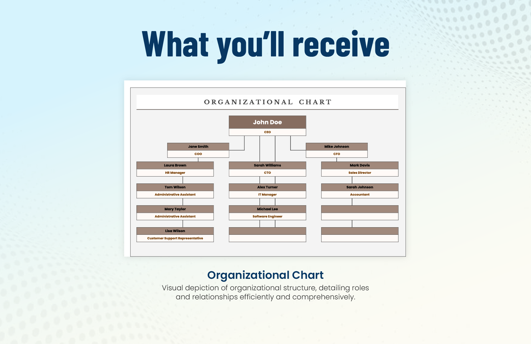 Organizational Chart Template - Download in Excel, Google Sheets