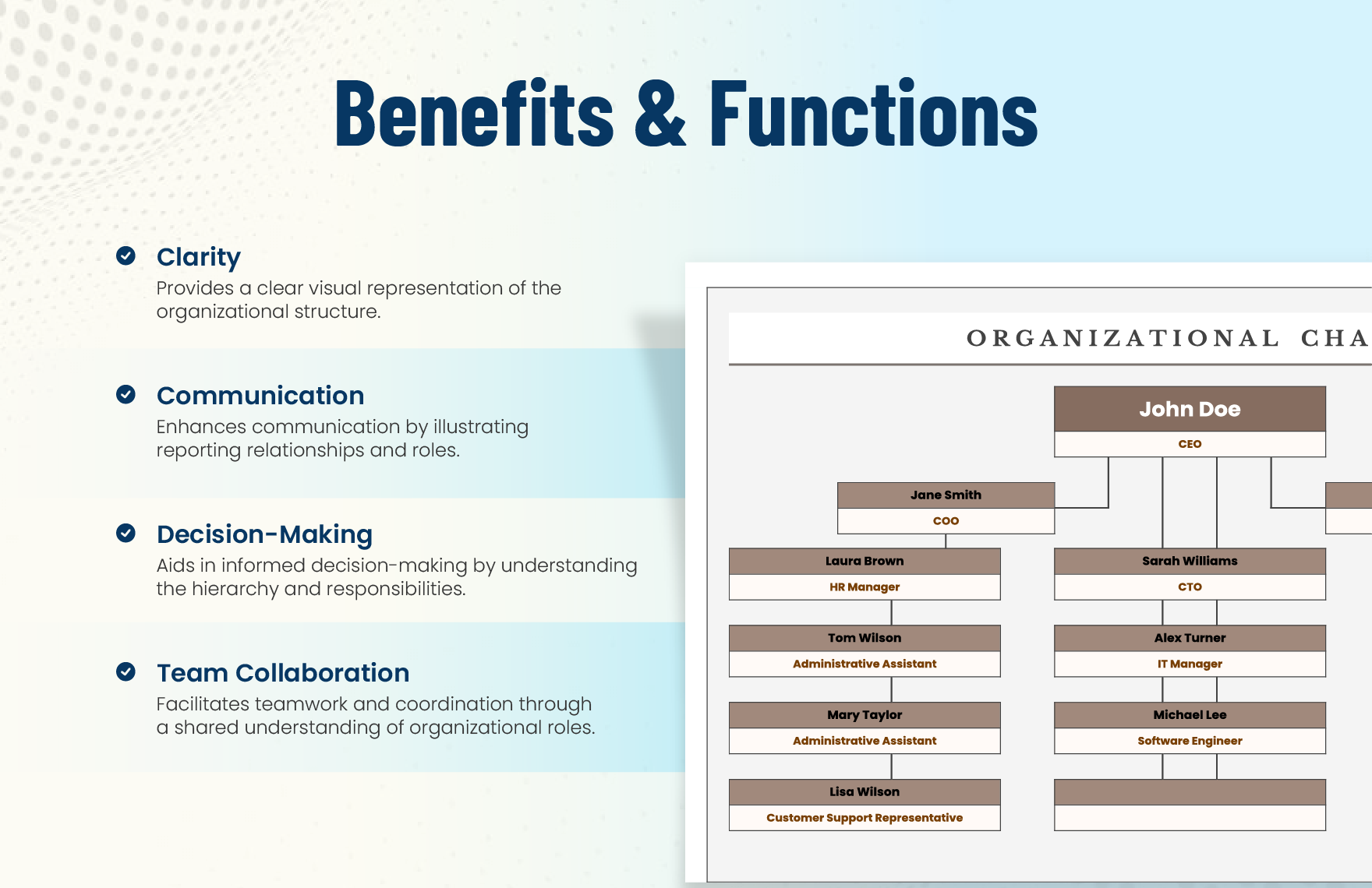 Organizational Chart Template - Download in Excel, Google Sheets