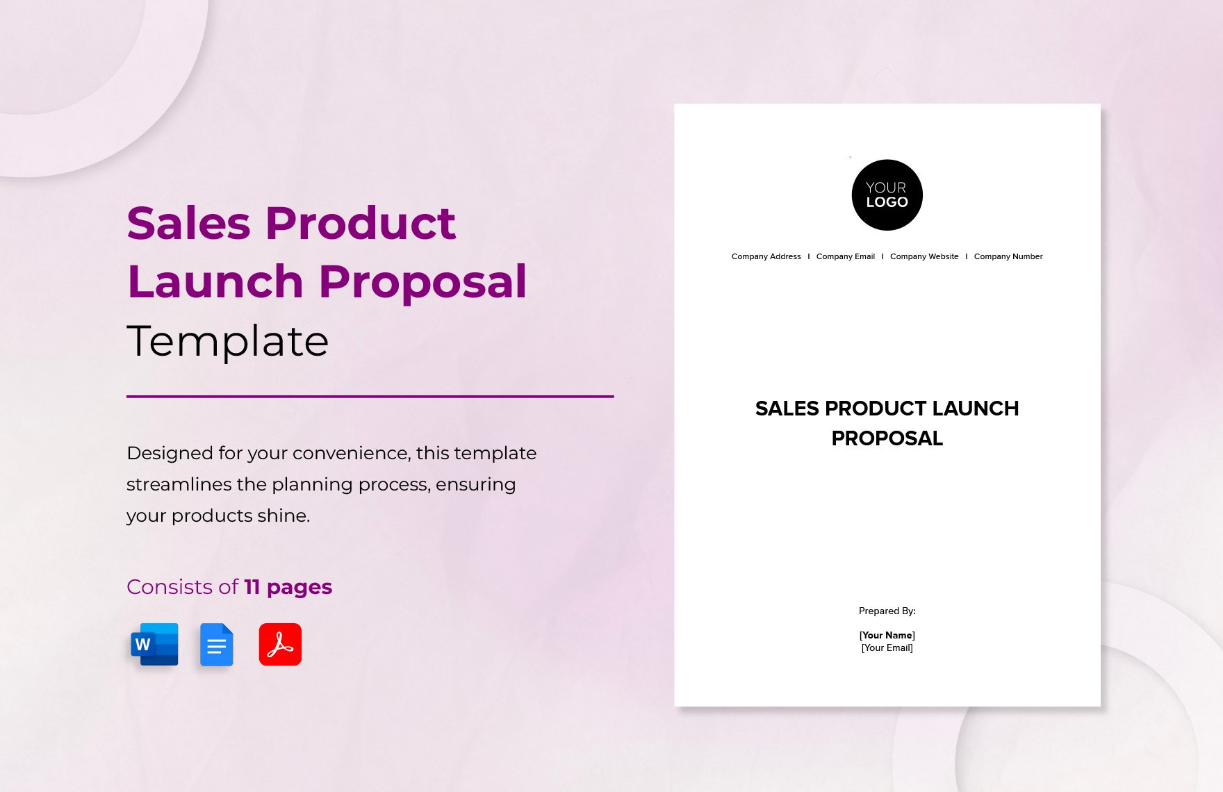 Sales Product Launch Proposal Template in Word, Google Docs, PDF