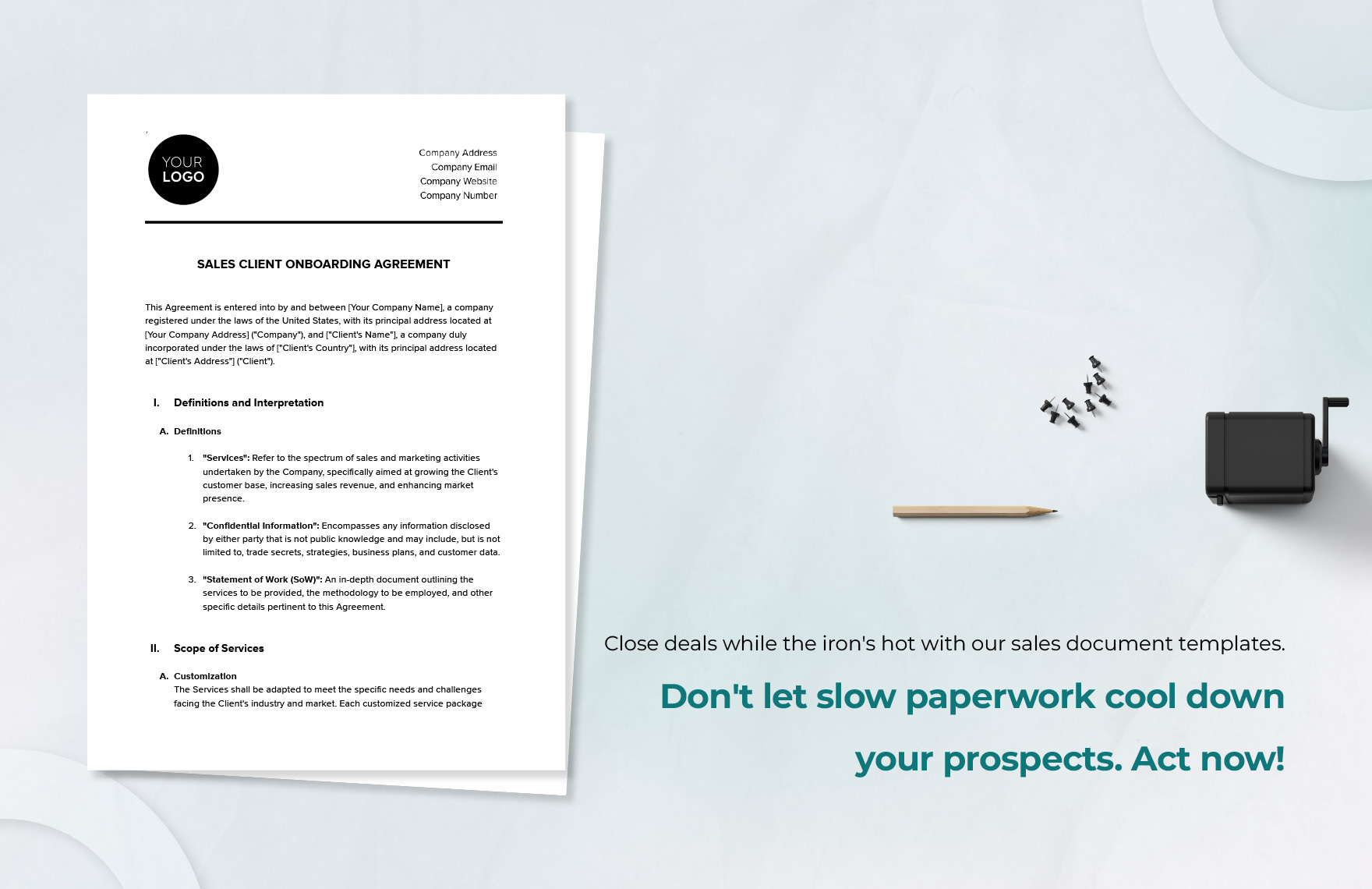 Sales Client Onboarding Agreement Template