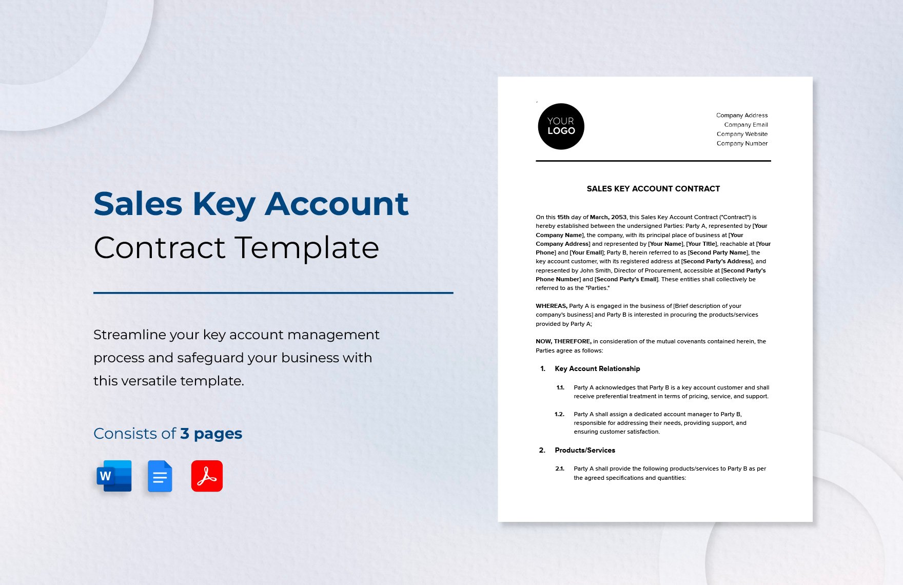 Sales Key Account Contract Template