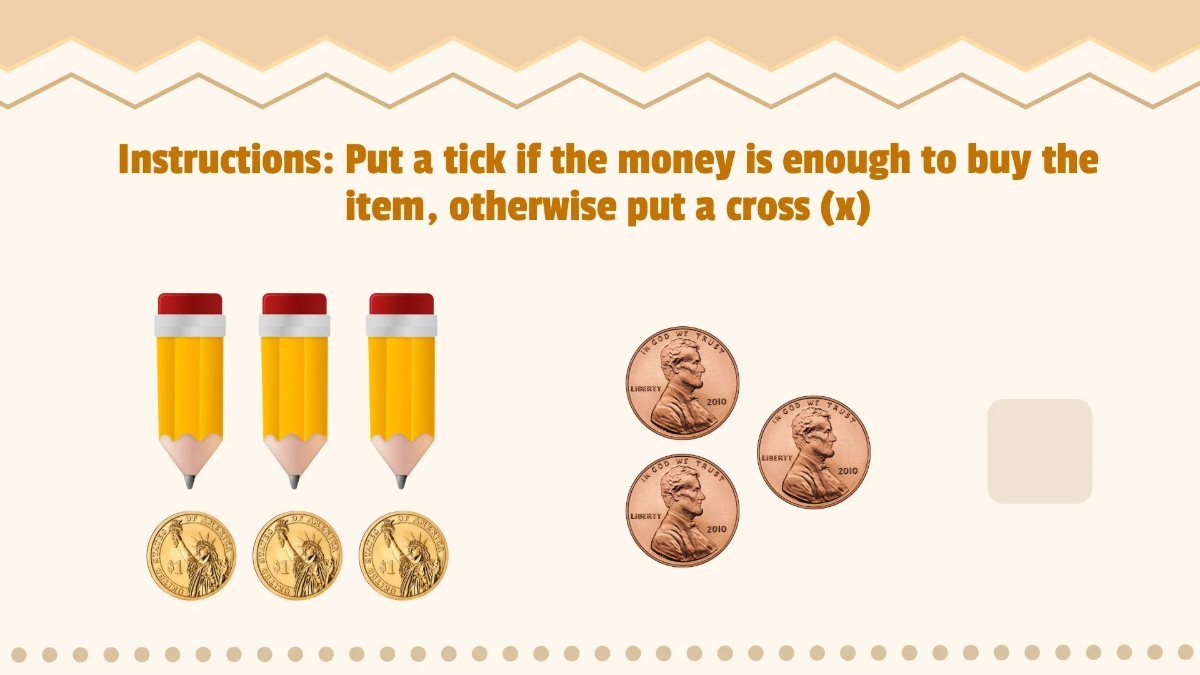 Free Simple Money-Related Activities Template to Edit Online