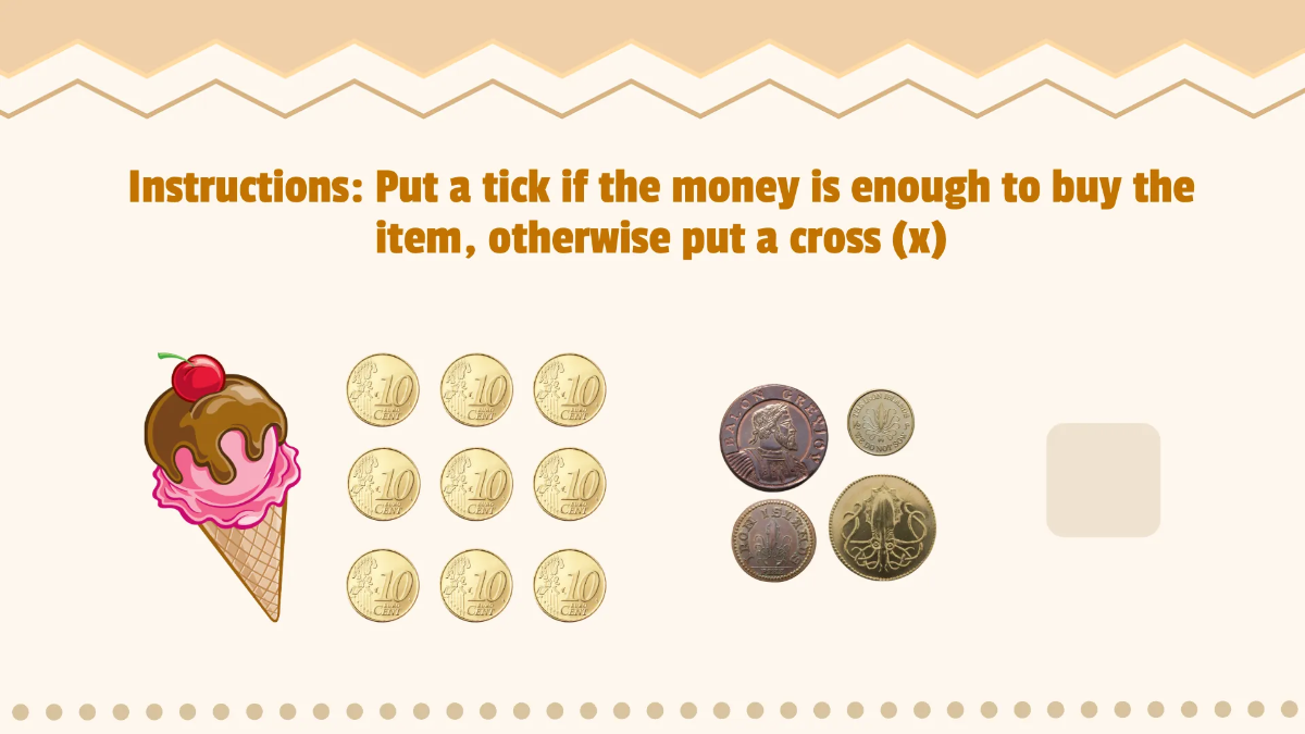 Free Simple Money-Related Activities Template to Edit Online