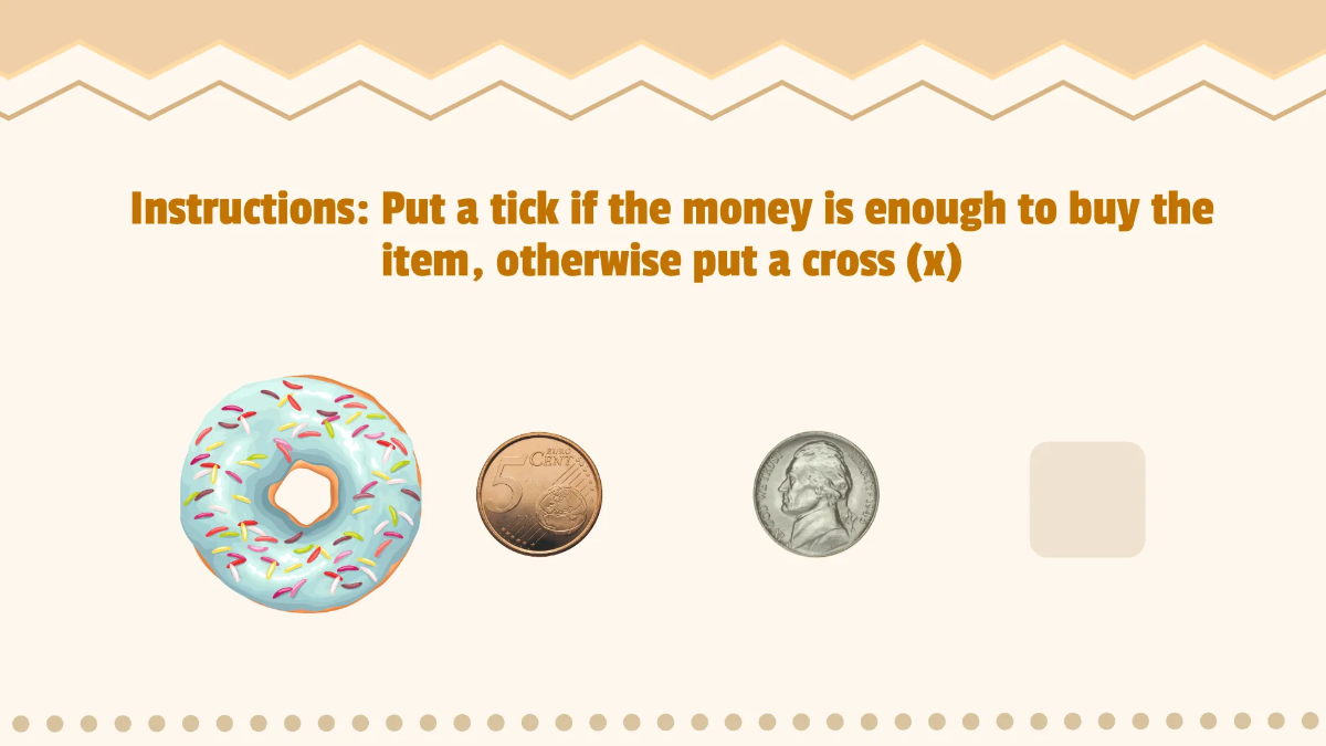 Free Simple Money-Related Activities Template to Edit Online