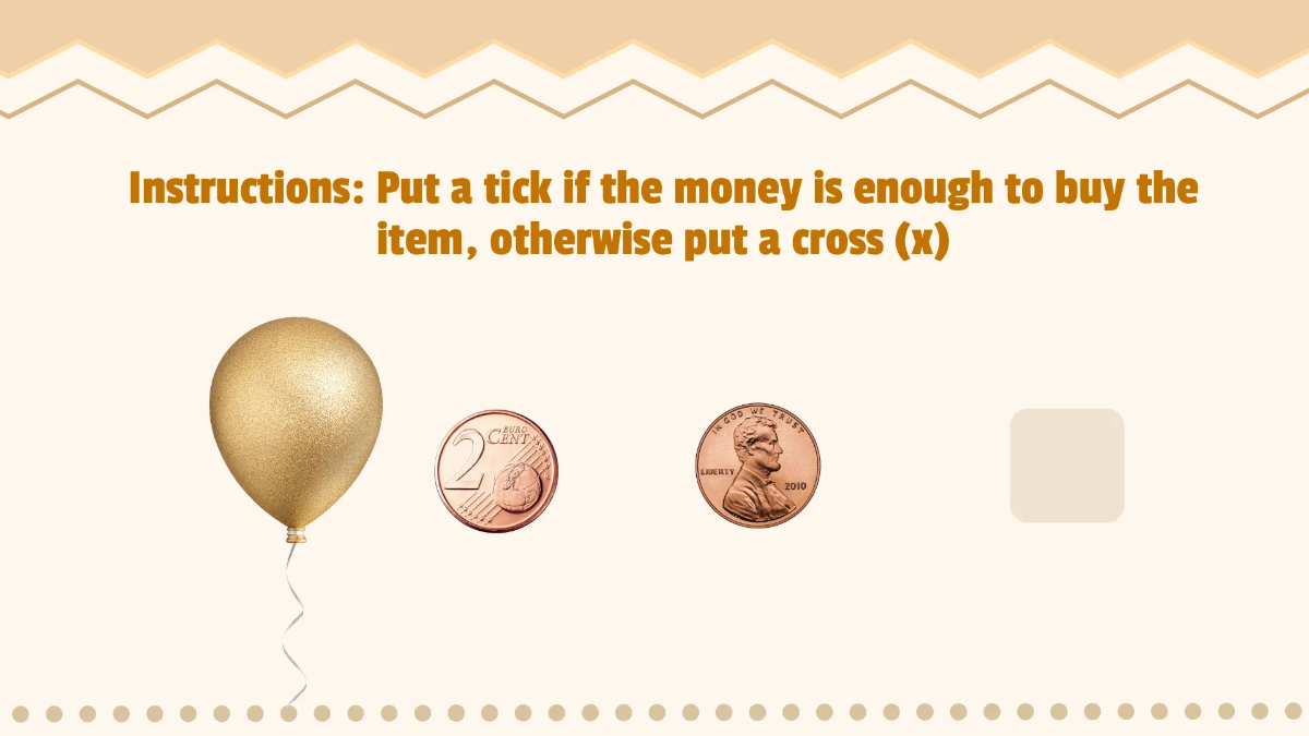 Free Simple Money-Related Activities Template to Edit Online