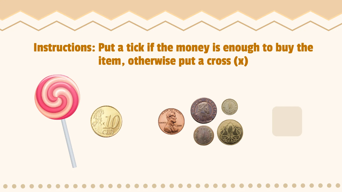 Free Simple Money-Related Activities Template to Edit Online