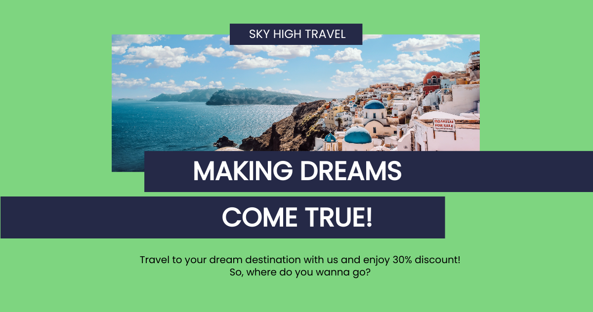 Free Vacation Travel Facebook Post Template