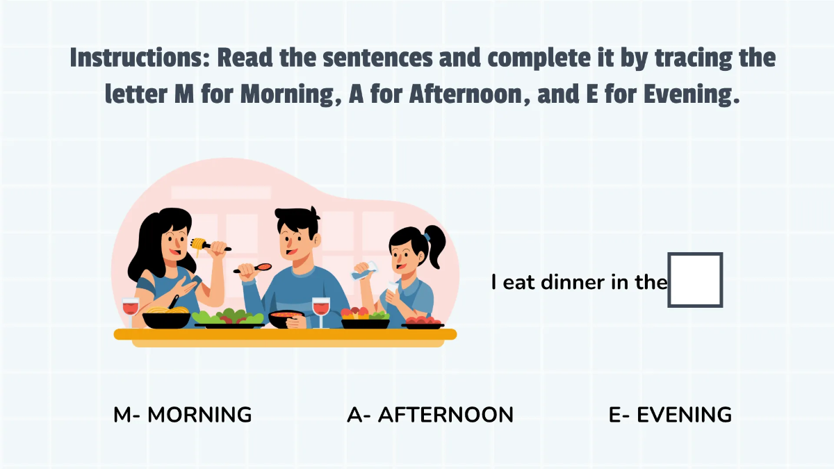 Free Recognizing Morning, Afternoon, and Nighttime Template to Edit Online