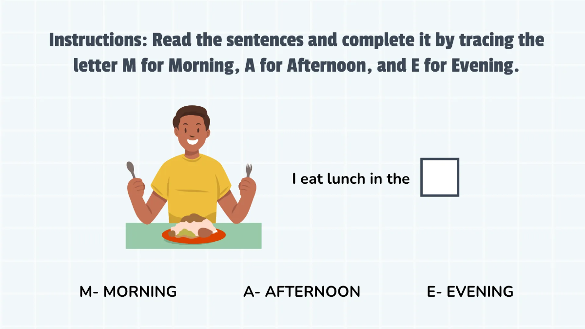 Free Recognizing Morning, Afternoon, and Nighttime Template to Edit Online