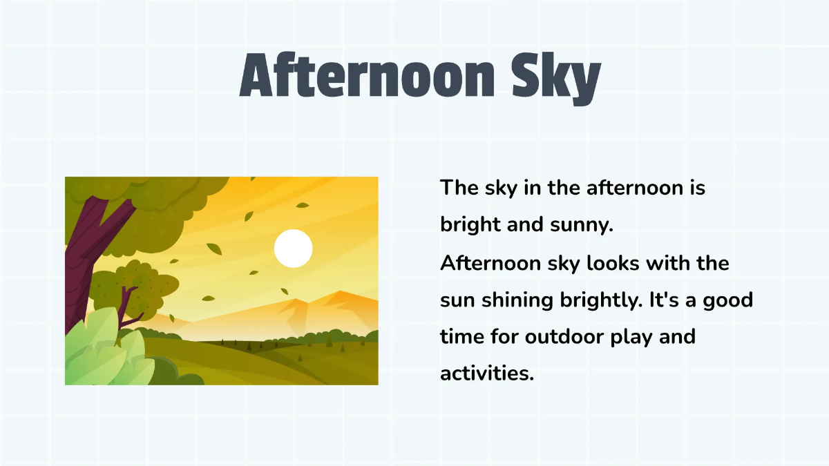 Free Recognizing Morning, Afternoon, and Nighttime Template to Edit Online