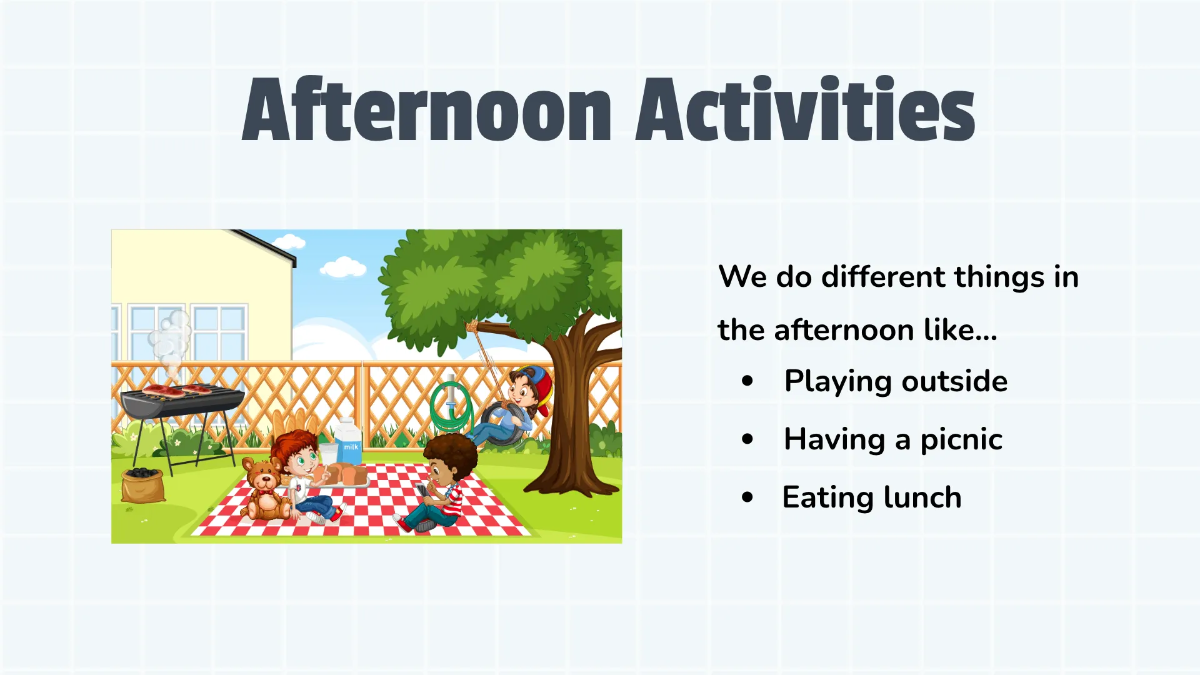 Free Recognizing Morning, Afternoon, and Nighttime Template to Edit Online