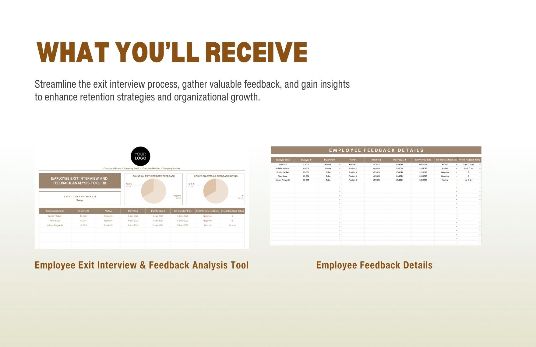 Employee Exit Interview and Feedback Analysis Tool HR Template
