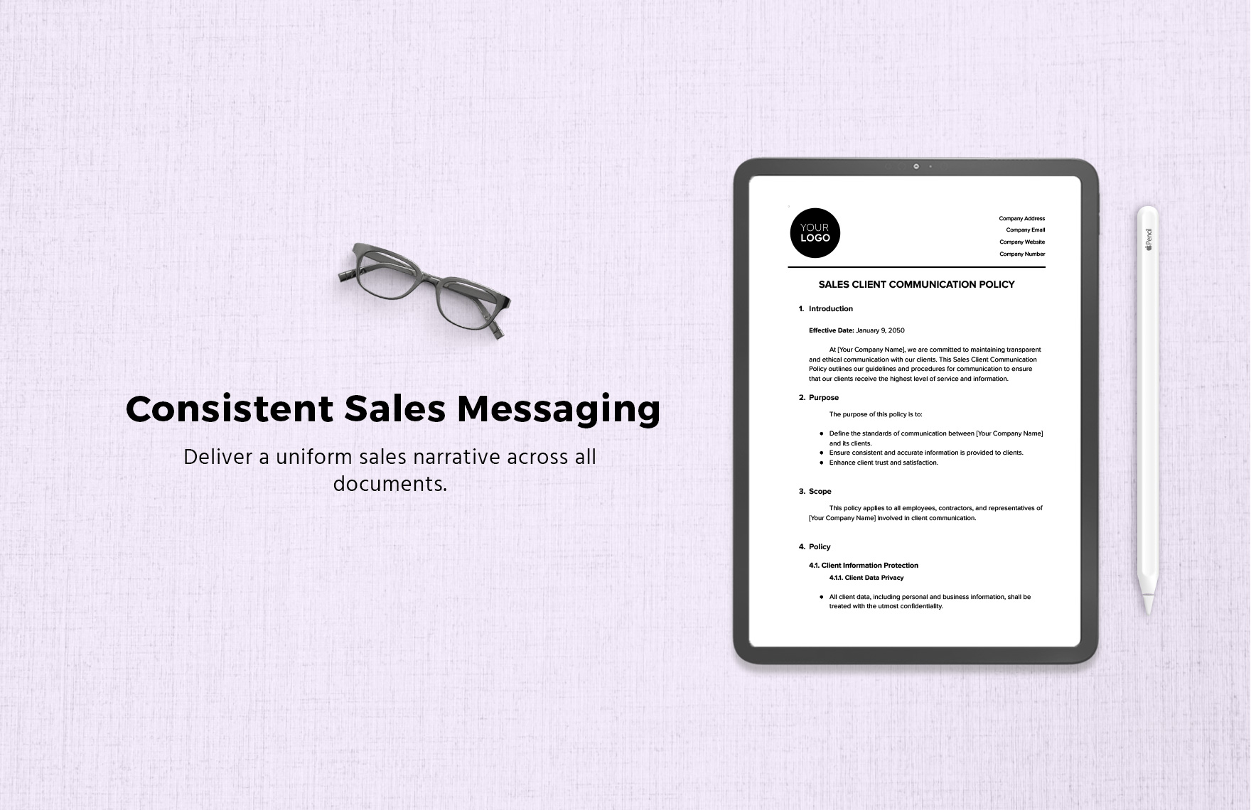 Sales Client Communication Policy Template