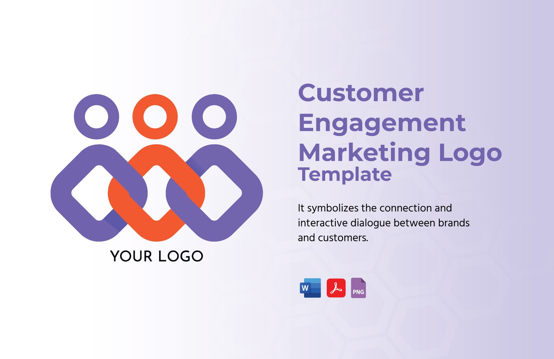 Customer Engagement Marketing Logo Template