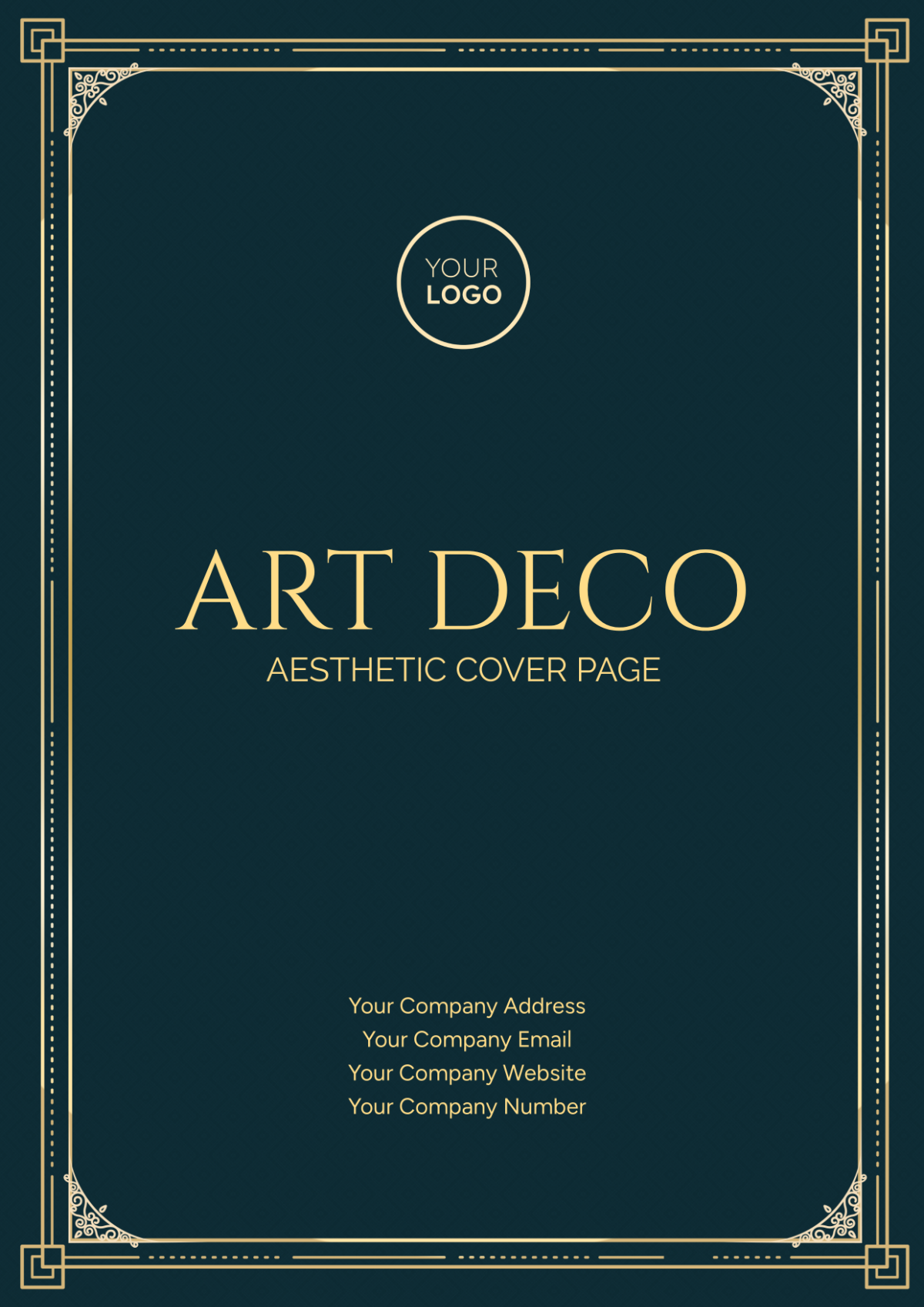 Art Deco Aesthetic Cover Page